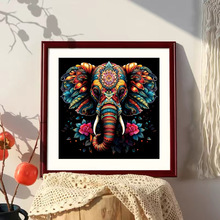 厂家批发跨境爆款五彩大象十字绣2024新款线绣高端自己绣半成品