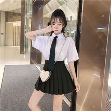 【单件/套装】夏季百褶裙套装女学生韩版宽松衬衫套装JK制服校服