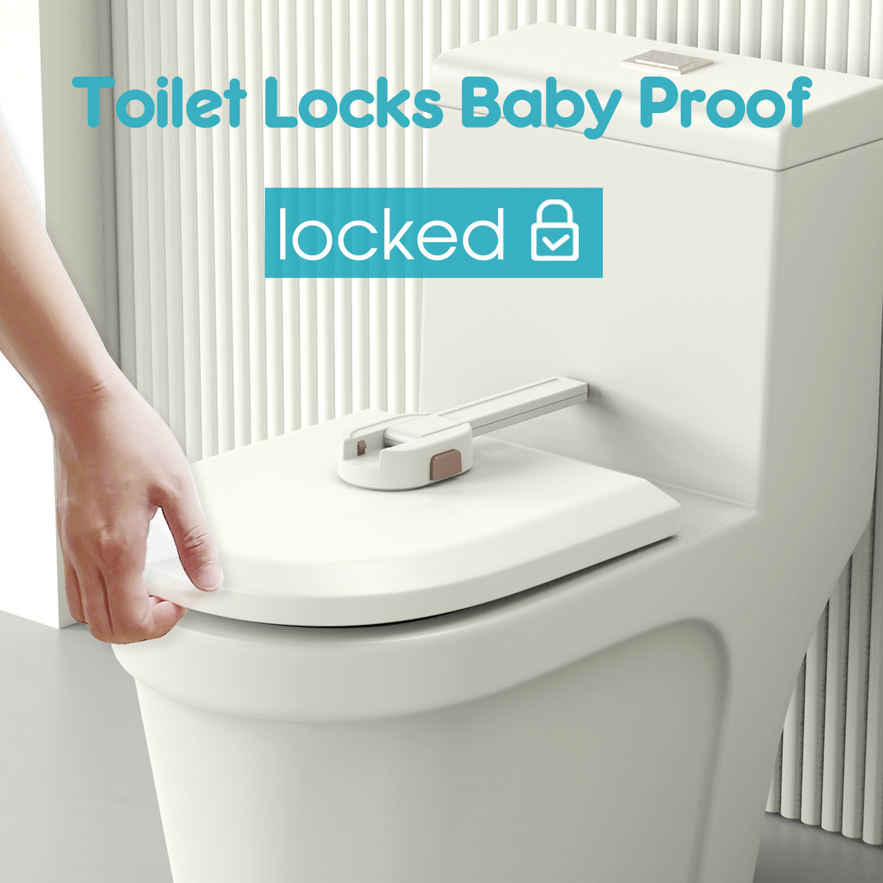 Looktosee cerradura del inodoro bebé anti-abierto cerradura de la tapa del inodoro gato y perro anti-abierto cerradura de seguridad para niños