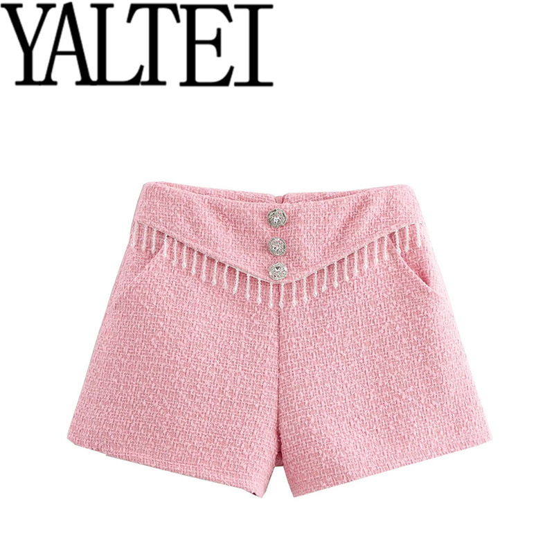 Zar Autumn New Collection Women's Clothing European and American French Design Fashion Tassel Decorated Tweed Shorts in Chanel Style