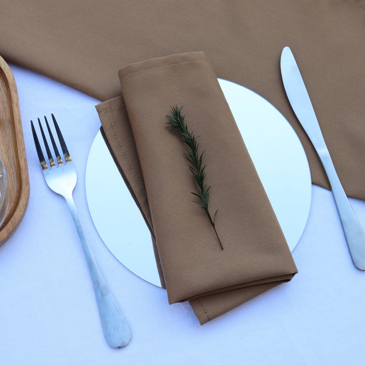 Servillas algodón poliéster servillas cuadradas hotel de boda transfronterizas decoración de mesa de comedor occidental almohadilla de Navidad servillas