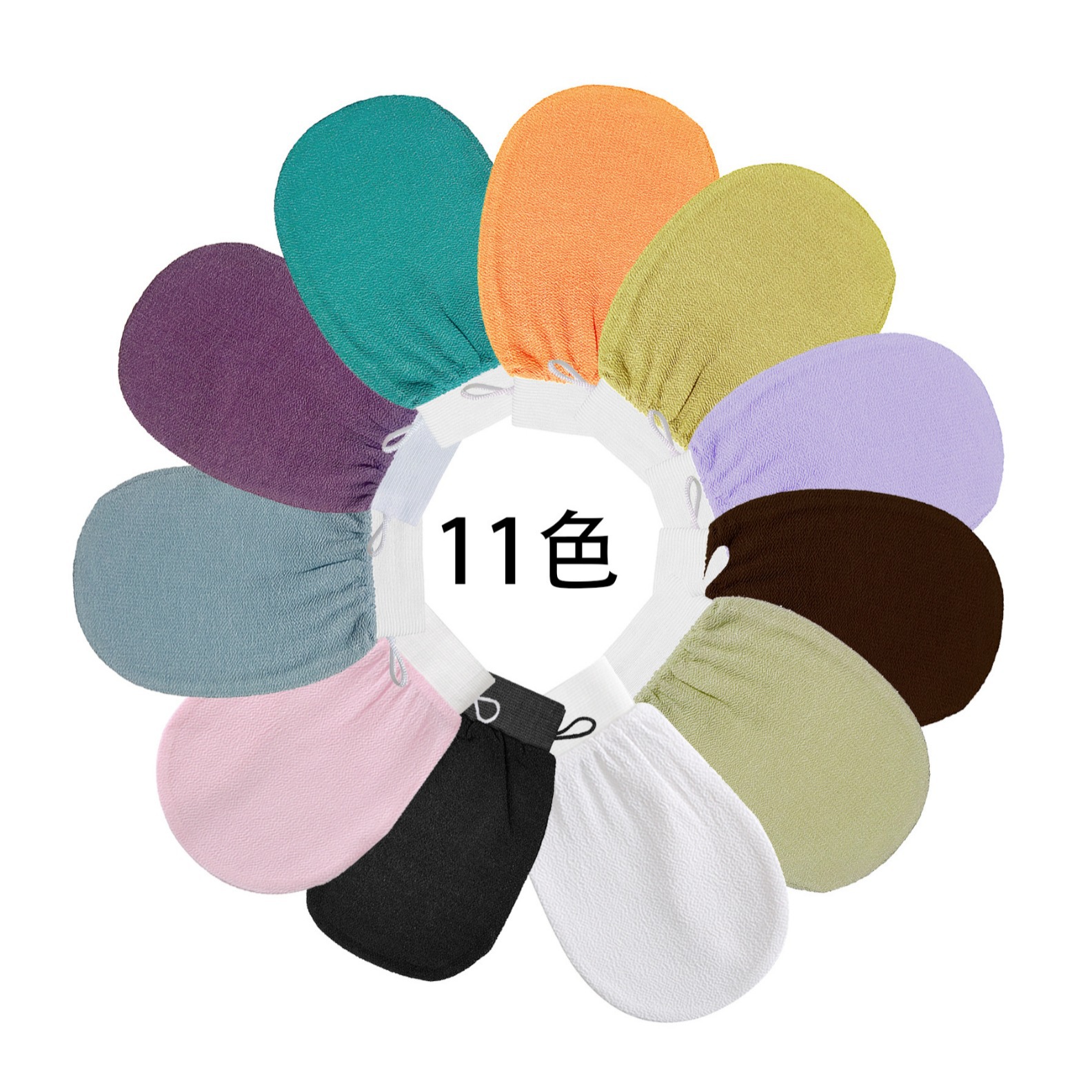 150D medio fina arena viscosa fibra de seda de imitación guantes de baño Toalla de baño artefacto no duele la piel fregado de barro especial