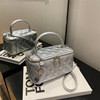 Box, square chain, one-shoulder bag, Chanel style, 2023 collection, chain bag