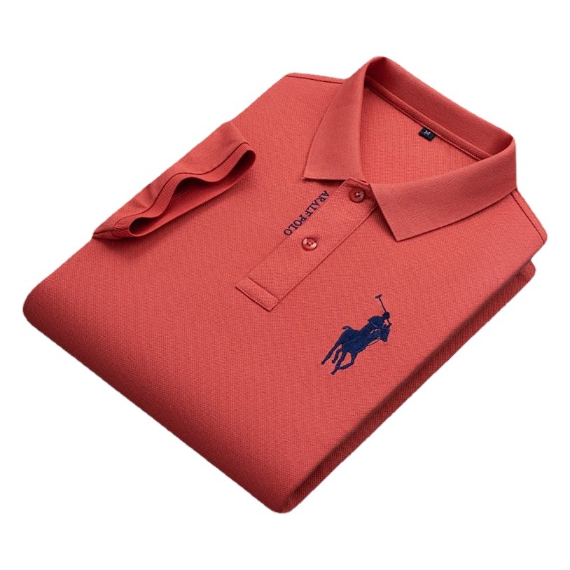 Camisa Polo Paishenlong 2025, Nueva, de Algodón Piqué Puro, Bordada, para Hombre, Cuello Camisero, Manga Corta, para Hombres de Mediana Edad