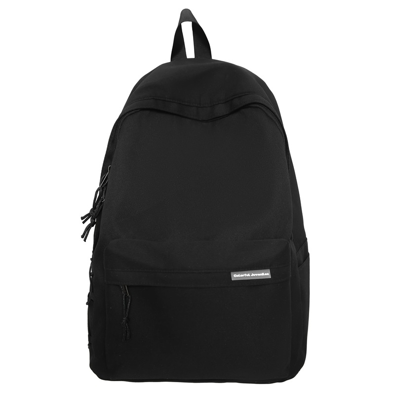 2024 nueva mochila simple de color sólido, estudiantes de secundaria y preparatoria, mochila escolar de viaje de gran capacidad al por mayor