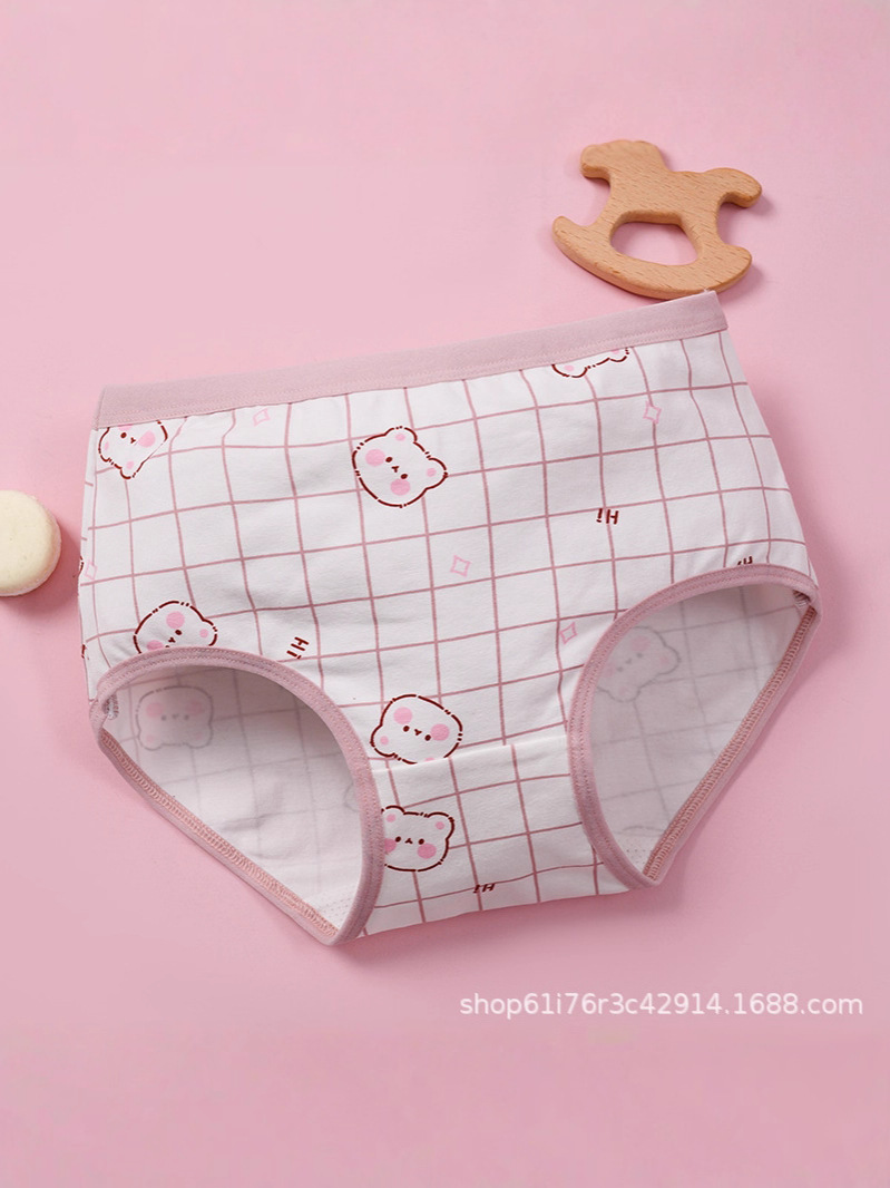 En nombre de la ropa interior de algodón para niños, ropa interior de dibujos animados de algodón para niños, triángulo para niñas, bragas para niñas, triángulo