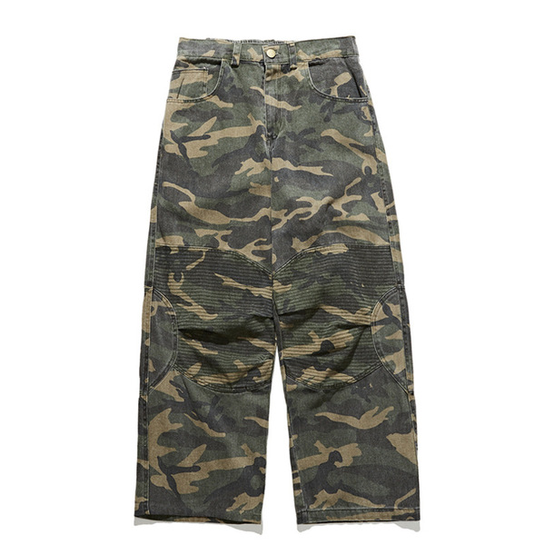 Japanese retro camouflage trousers for men and women