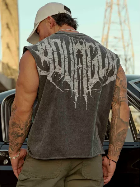 New Summer American Fashion Brand YOUNGLA Men's Sports Fitness Vest Jogging Fashion Casual Sleeveless T-shirt