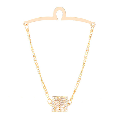 男士领带配饰U型链条 锆石水晶高档饰品领带链 领带固定潮流神