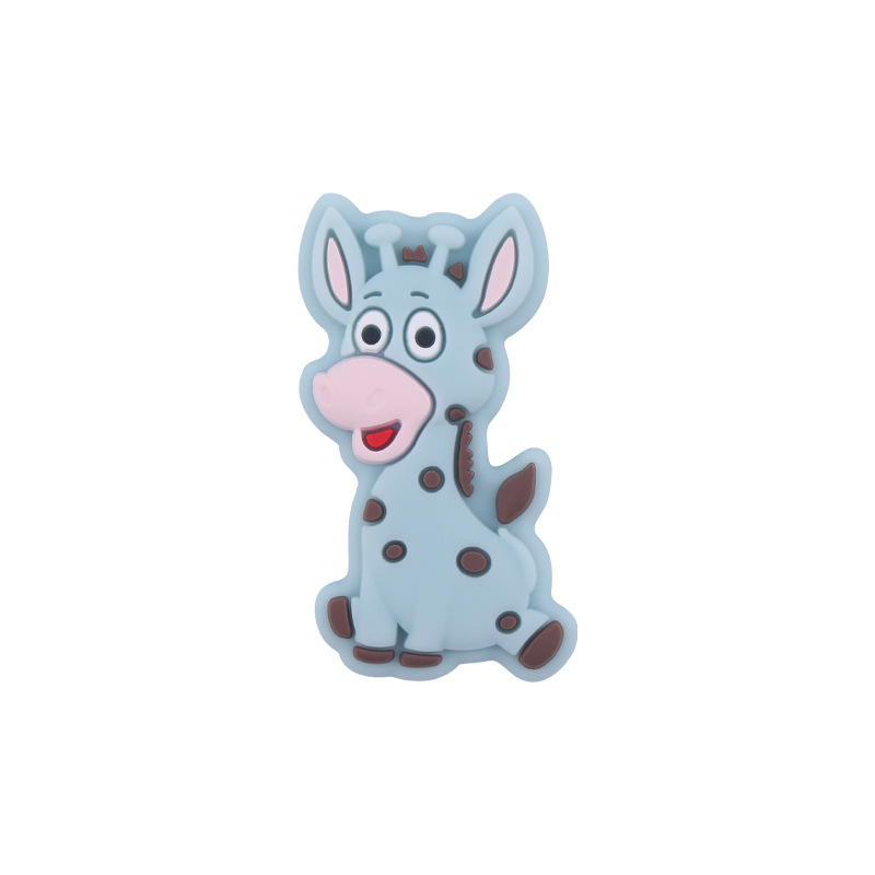 Bebé suministros de dibujos animados animal silicona jirafa mordedor creativo DIY bebé molar pezón anti-gota cadena Accesorios
