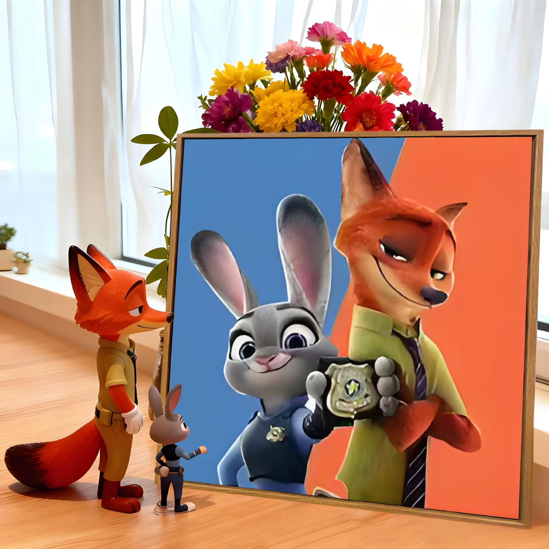 Алмазная вышивка Zootopia 20×20 см, набор DIY с полным заполнением, стразами, инструментами и пластиковой упаковкой