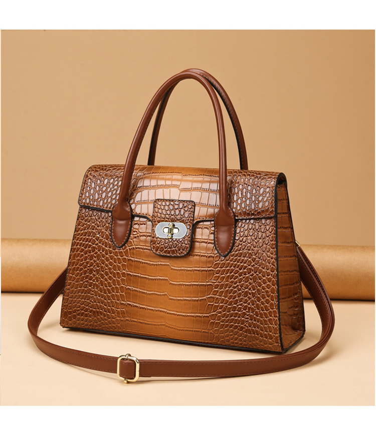 1325g Weight Polyester Lining Material Sewing Thread Fashion Element Zipper Closure Type Double Handle , Sling Strap Strap Type Crossbody Bag Bags Type Casual, Business, Daily Occasion Pu Leather Material Crocodile Pattern All Seasons Season Women's Gender Elegant Style Square Shape Women's Pu Leather Crocodile Elegant Sewing Thread Square Zipper Crossbody Bag 12