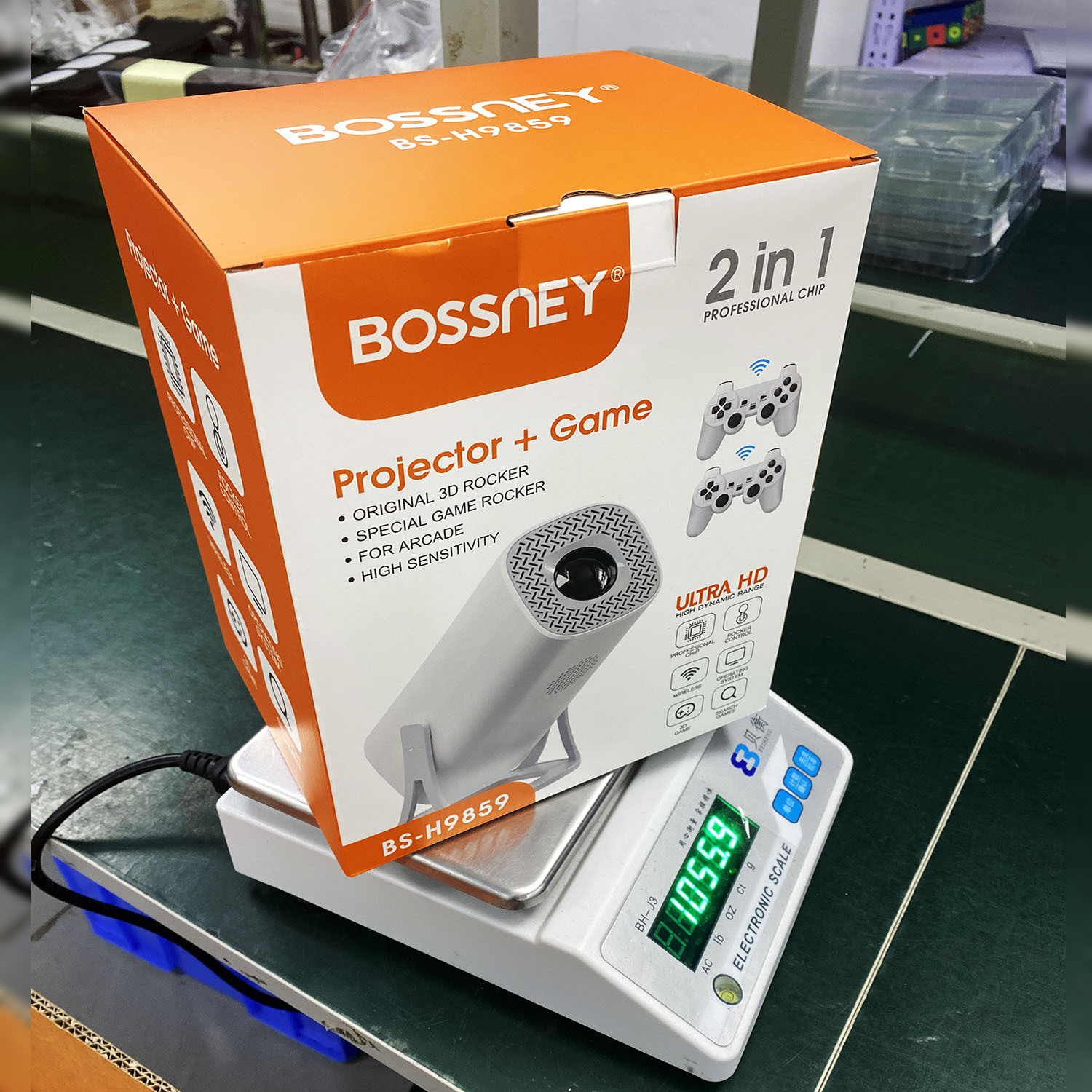 Proyector de juegos transfronterizo, mini proyector portátil para exteriores, puede proyectar video 4K desde el teléfono móvil a la misma pantalla, calidad ultraclara