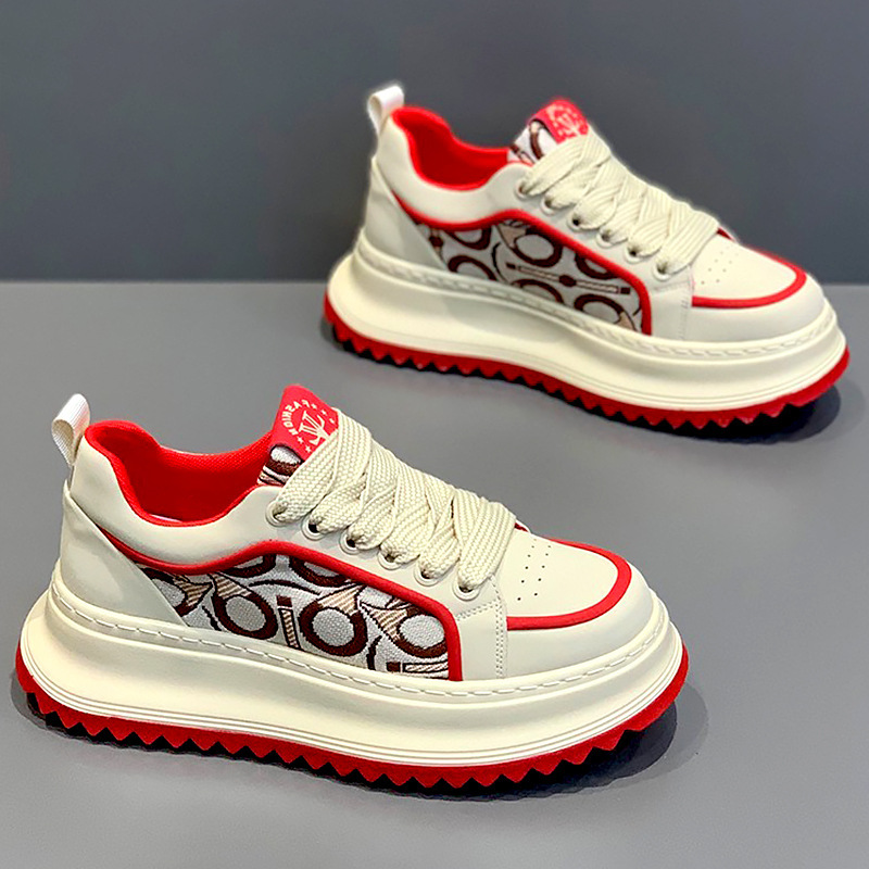 メンズシューズ 2025 春の新作刺繍プリント多用途スポーツとレジャースニーカー夏通気性向上お父さんトレンディな靴|undefined