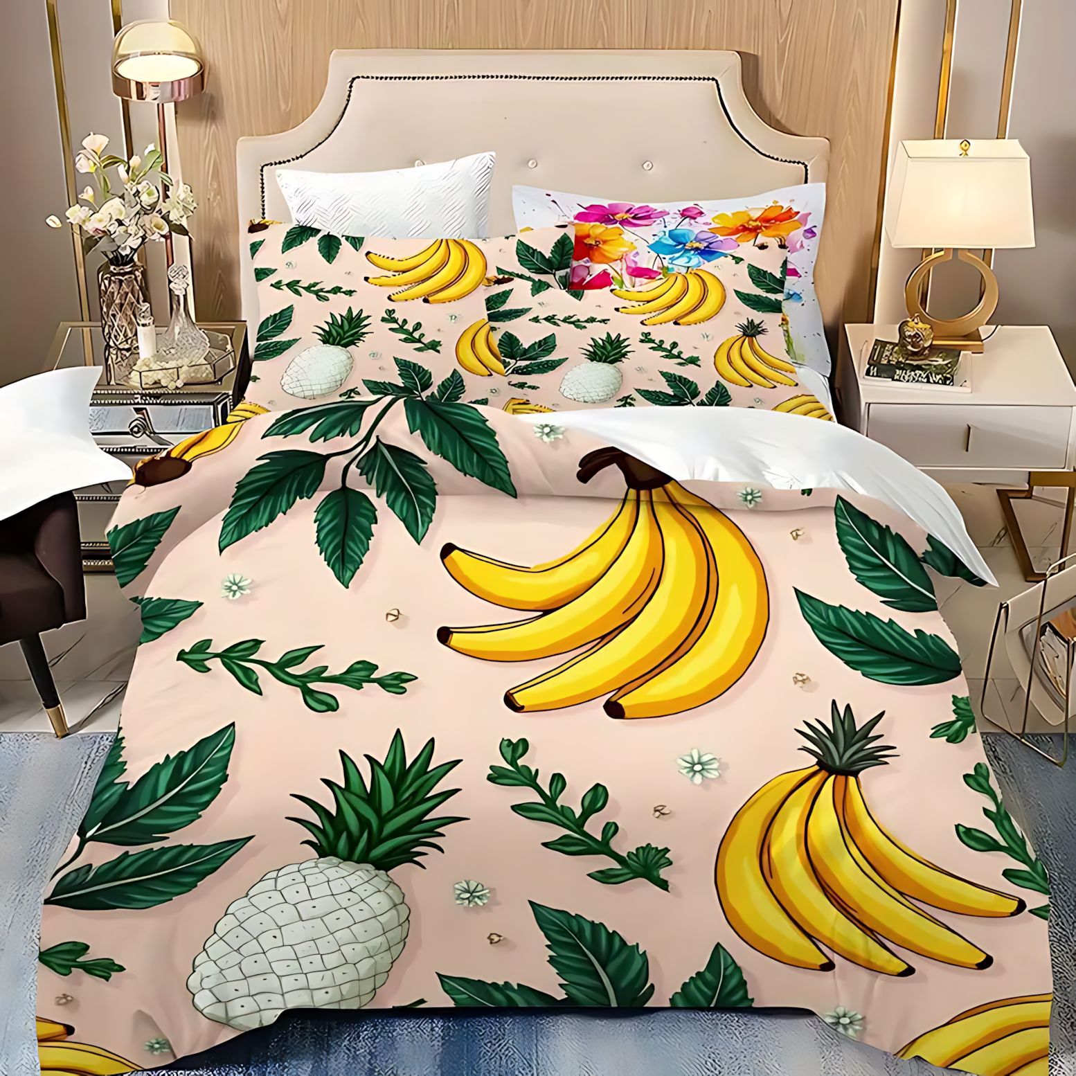 TEMU / JIT Colorful Fruit Series Pattern HD Impresión Digital Brilliant Sleeve Cover Kit