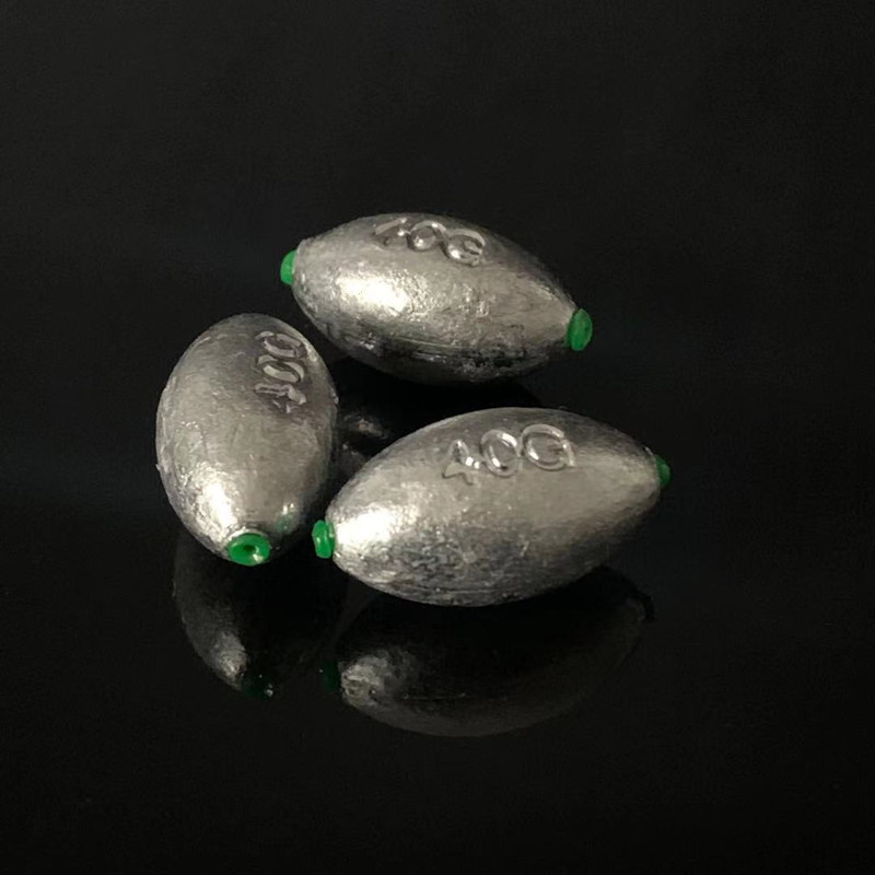 蛋形塑心通心鉛墜塑心橄欖鉛塑心通心墜海竿筏釣鉛墜漁具鉛墜批發