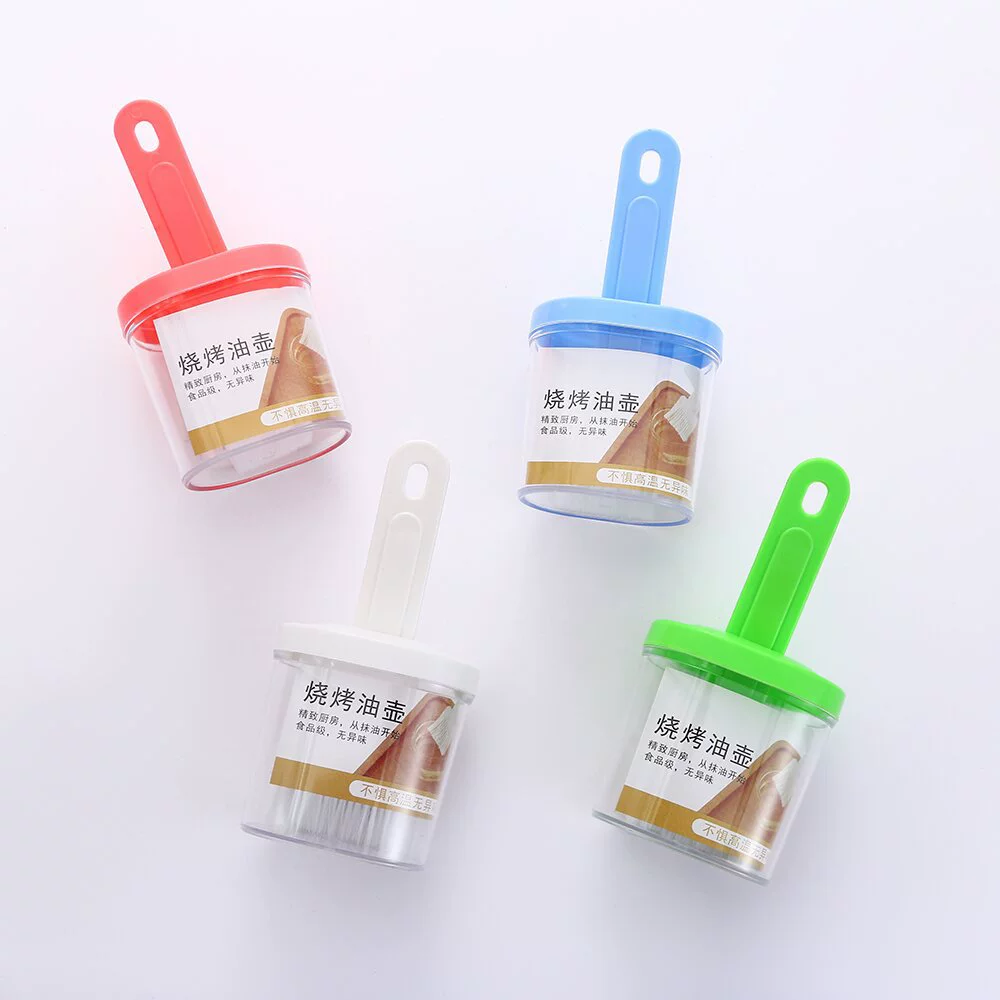 Нейлоновая кисть для масла с дозатором, маленькая масленка, кухонный инструмент для выпечки, устойчивый к высоким температурам, пластиковая кисть-дозатор для масла для барбекю