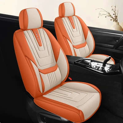 Cross-Border Four-Season Universal Car Seat Cushion, Fully Enclosed Seat Cover, Perforated Breathable Nappa Leather Seat Cover, Summer Car Seat Cushion