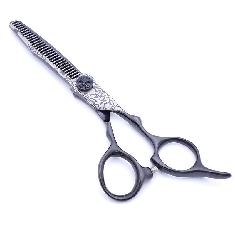 Tijeras de peluquería profesionales de acero inoxidable, tijeras de dientes para adelgazar y tijeras planas para flequillo, venta directa de fábrica al por mayor