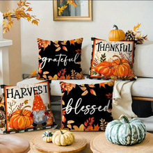 I 35251 Halloween printed linen pillow case ��ʥӡ�����鱧��