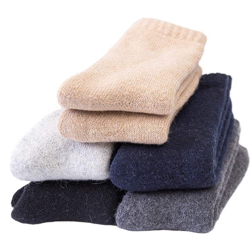 Calcetines de lana de invierno calcetines de algodón engrosados para hombres calcetines de toalla caliente a media pierna de otoño e invierno para hombres