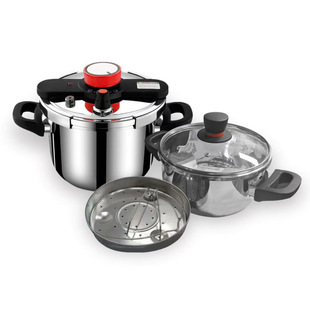 German Pressure Cooker Household Stainless Steel Food Grade Pressure Cooker Thickened Explosion-Proof Pressure Cooker Set Export Foreign Trade