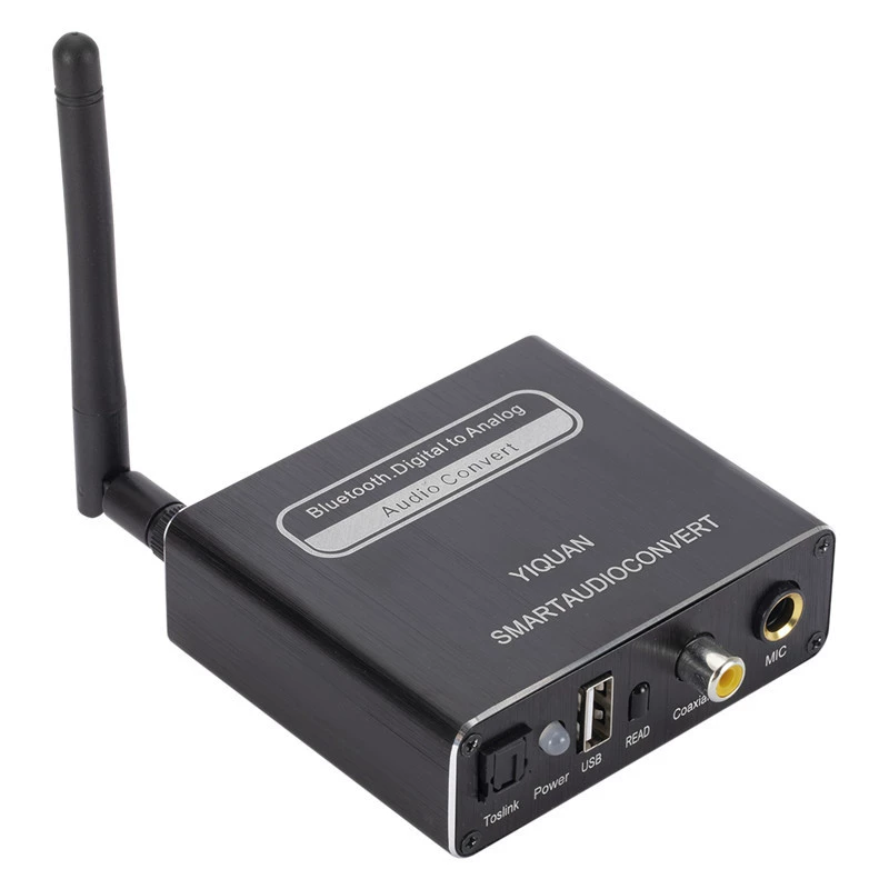 Digital transfer simulation optical fiber coaxial coaxial digital rotation simulation USB 5.0 Bluetooth receiver microphone with remote control