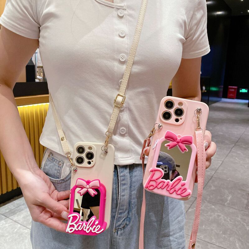 Suitable for iPhone15 crossbody rope Apple 14pro coin purse card holder phone case 13 cute 12promax/XR