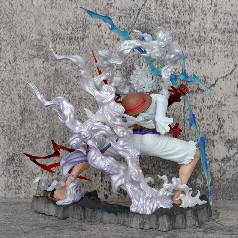 Фигура (One Piece) Ника Луффи GK Статуя, 28 см, коллекционная поза «Пять Геар» молния