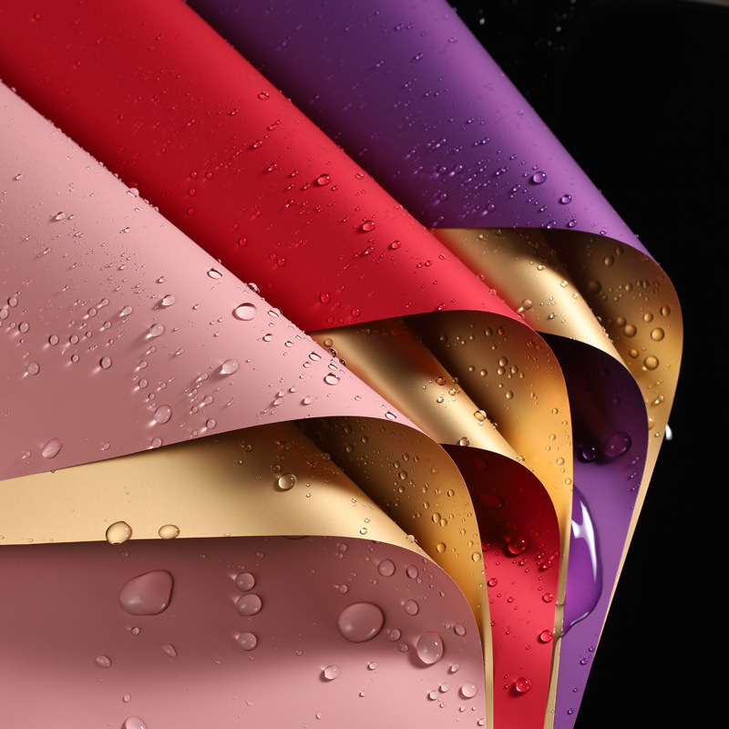 Wonderful flower material wholesale waterproof double-sided Ouya paper flow gold-plated paper gift flower wrapping paper flower wrapping paper