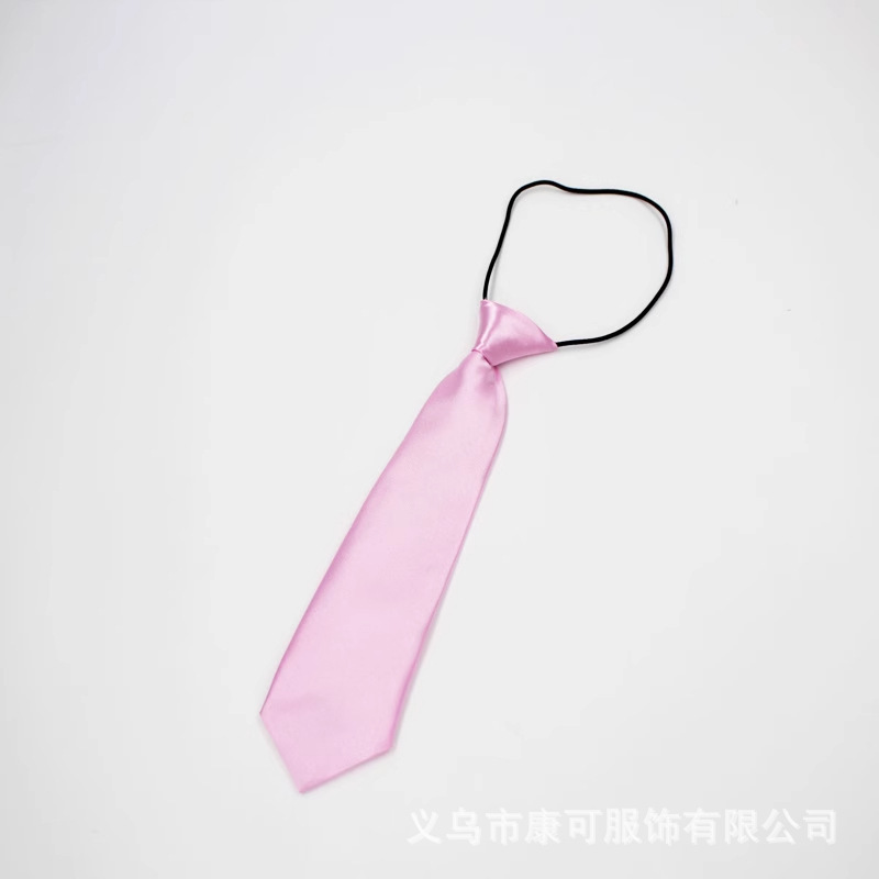ゴムバンド子供用ネクタイ男女学生無地子供用ネクタイ卸売ステージチームパフォーマンスブラックネイビーブルー在庫あり|undefined