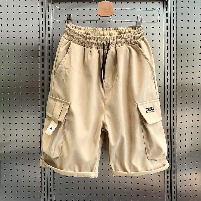 Summer Casual Shorts for Men with Multiple Pockets, Loose Straight-Leg, Five-Point, Japanese Retro Trendy Versatile Cargo Shorts