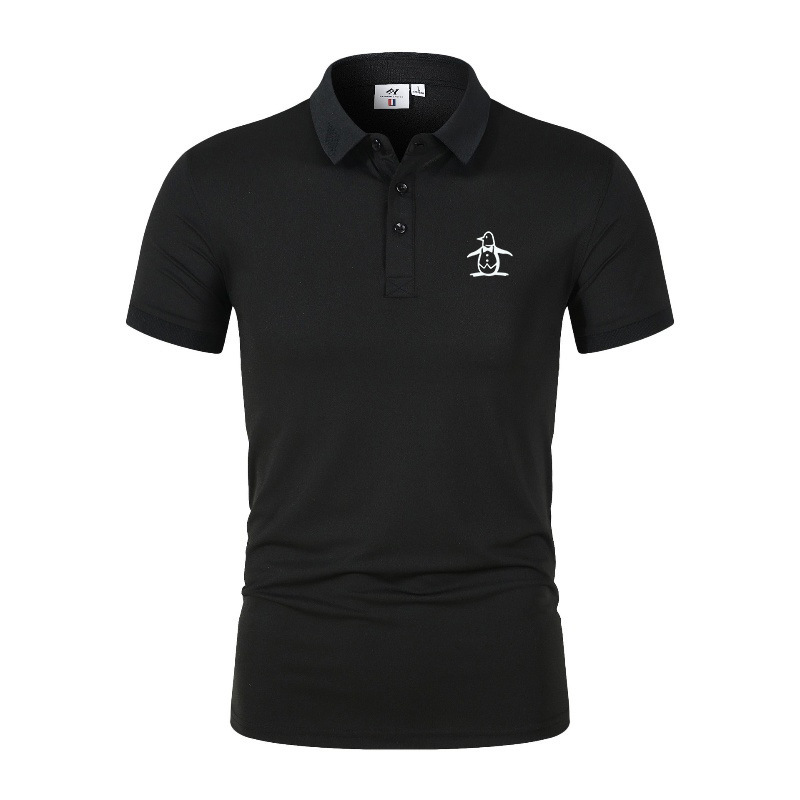 Summer Hot-selling New Men's Solid Color Lapel T-shirt Couple Casual Breathable Polo Shirt_viptrois.com