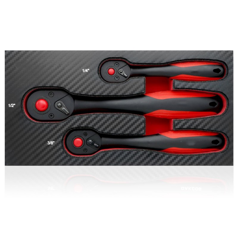 跨境热销3件套72齿弯曲柄棘轮扳手大中小飞双向快速套筒棘轮扳手