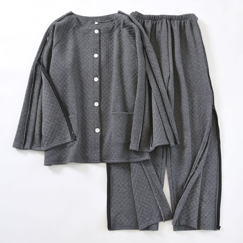 Air Cotton Nursing Clothing for Men, Post-Surgery Recovery, Paralysis, Bedridden Physical Therapy, Acupuncture, Elderly Care, Full Zipper on Both Sides Air Cotton Nursing Clothing for Men, Post-Surgery Recovery, Paralysis, Bedridden Physical Therapy, Acupuncture, Elderly Care, Full Zipper on Both Sides