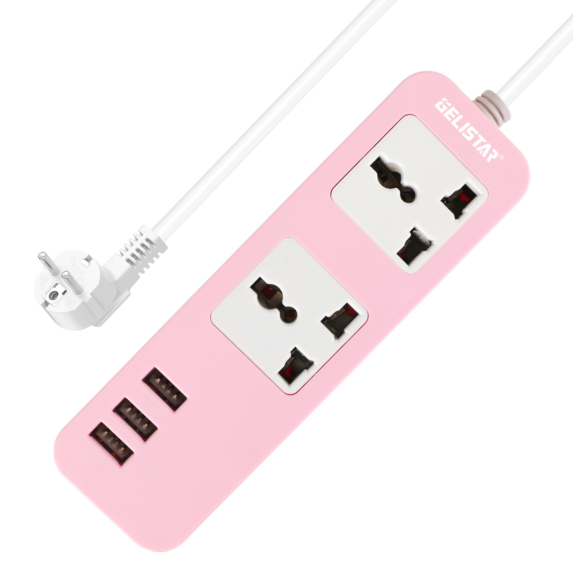 东南亚多色万能2孔3USB插板插排多功能家用电源插