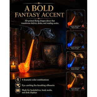�羳��Ʒ3D��ӡDragon Flame Book Nook ������Ǖ����b[����