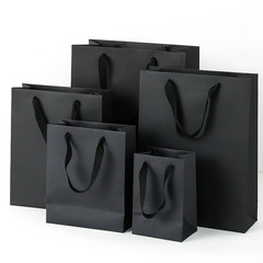 Gift bag for wedding candy, thickened, custom clothing packaging bag, large shopping black gift box, shoulder bag