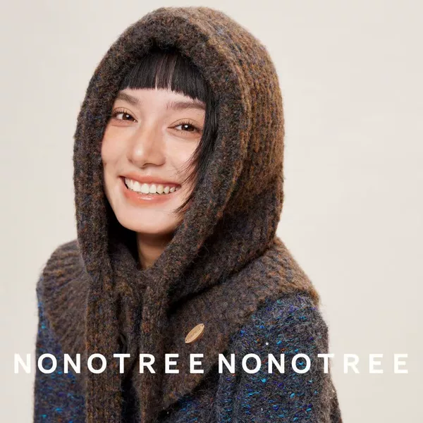 Korean Balaclava Women's Korean Style Versatile Winter Warm Knitted Wool Hat Scarf All-In-One Ear Protection Hat