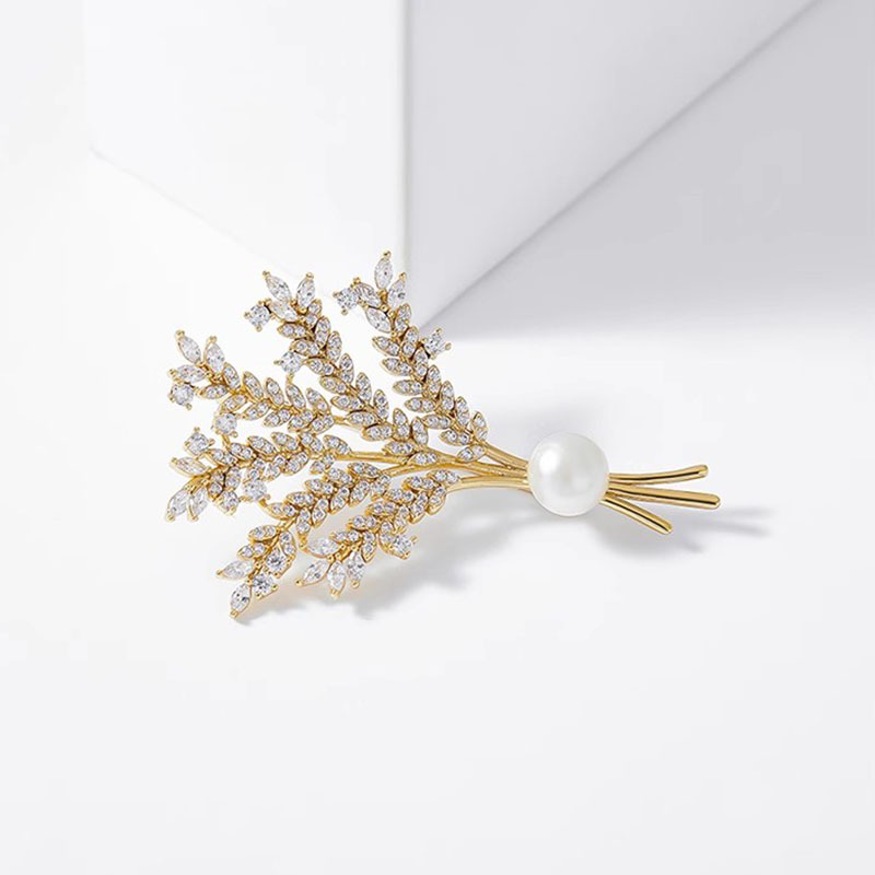 Vintage korenaar broche voor dames elegante high-end speld_voghion.com