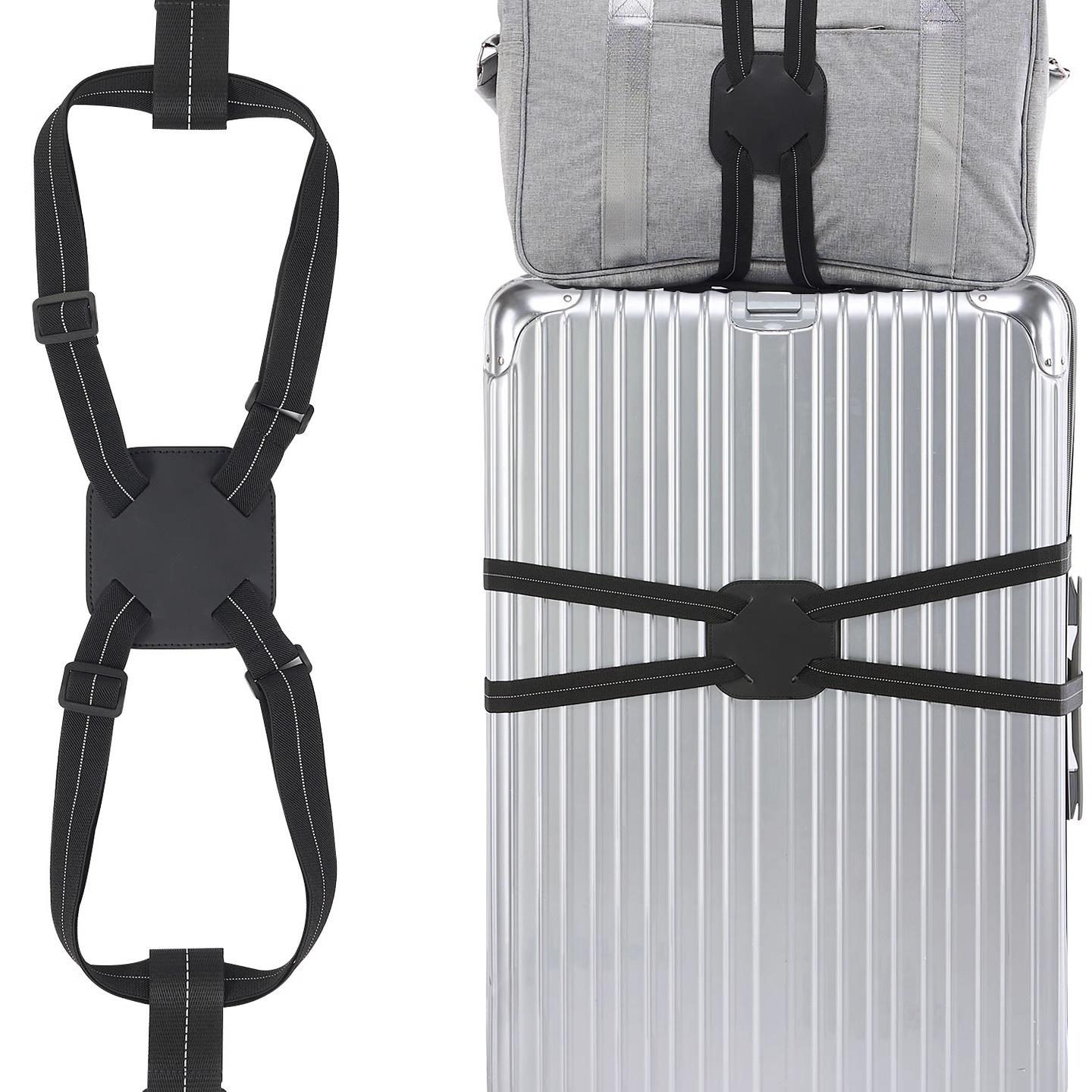 新款行李箱绑带十字打包带旅行箱挂扣固定捆绑带旅游箱子保护松紧