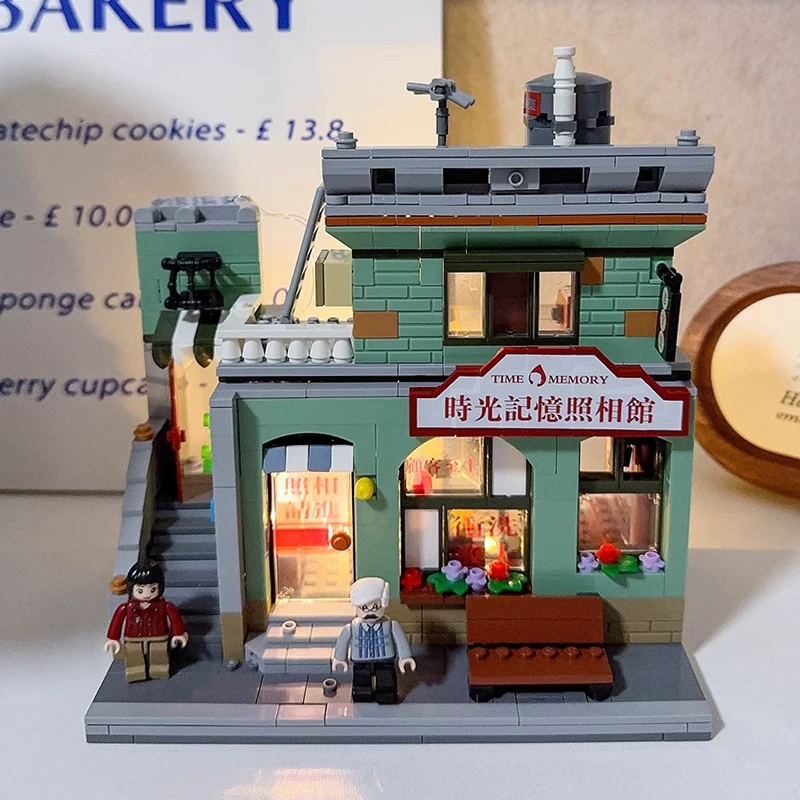 哲高 Mini Granules 613027 Cinema Retro Series Castle Building Street View Assembly Building Blocks Toys for Girls — перевод на русский недоступен (сохраните оригинал)