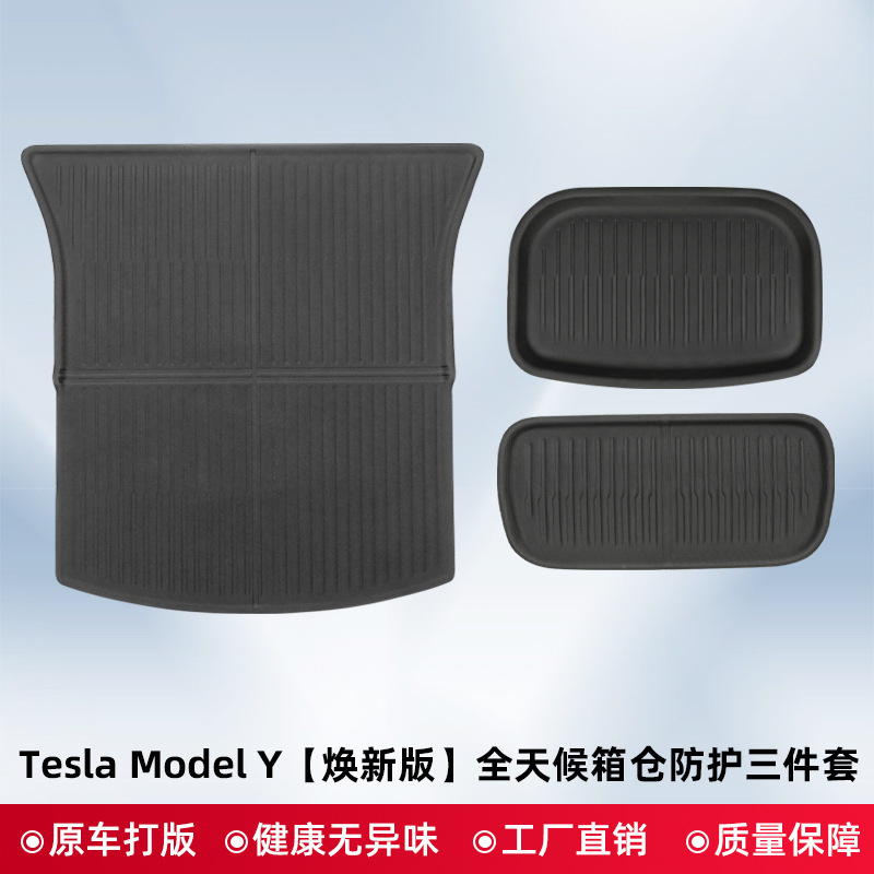 Para 2021 - 2024 Tesla Model Y / Model3 Nuevo 3D todo clima almohadilla de pie XPE
