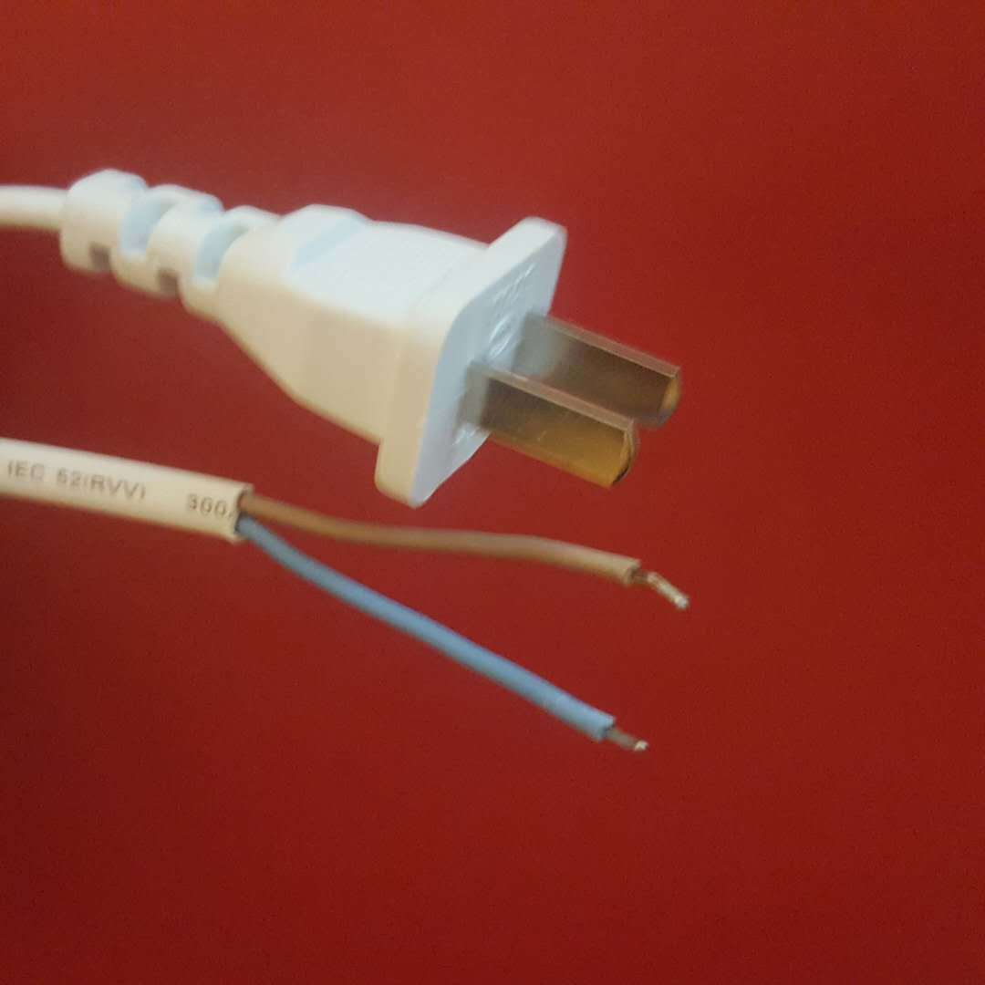 中式美式扁单白色线 2芯扁插白护套线 现货0.75平1.5米