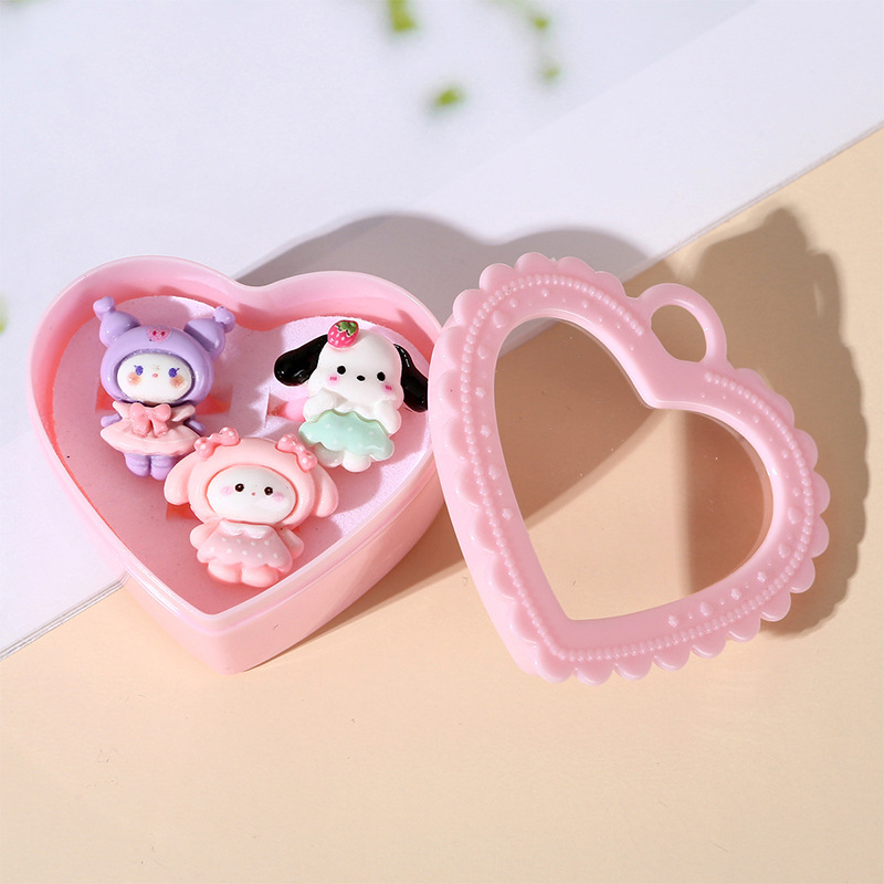 Nuevo anillo para niños sirena anillo para niños una caja de anillos de joyas para niñas juego de juguetes para niñas