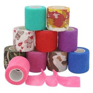 Factory wholesale self-adhesive bandage non-woven finger protection sports elastic pet high elastic bandage in stock straight hair