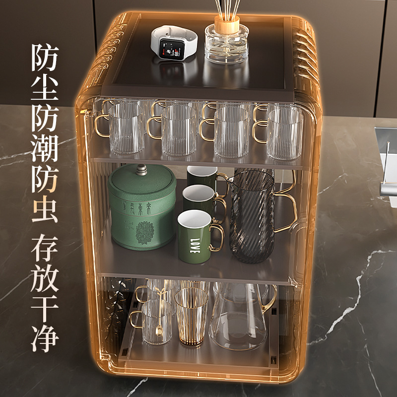 防尘杯架置物架轻奢杯子水杯茶杯架子咖啡杯马克杯放杯子收纳盒|undefined