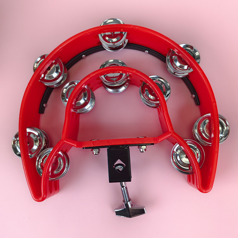 Fábrica al por mayor fila doble fila mano sonajero Orff instrumento musical KTV ambiente conjunto con tambor de mano profesional sonajero