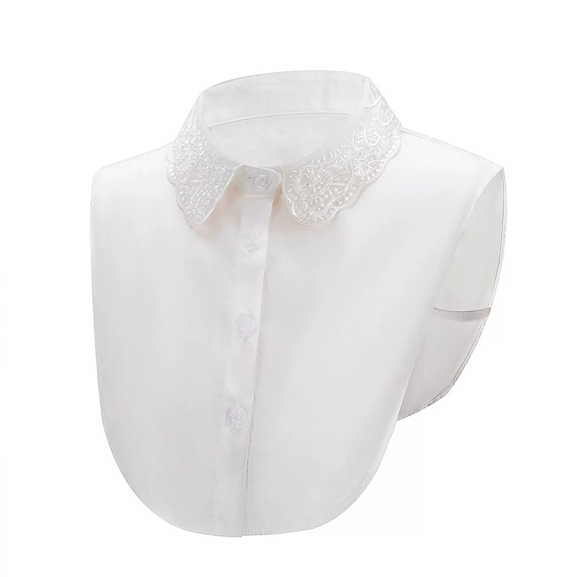 Детская Осенняя Хлопковая универсальная рубашка с вышитым бисером и искусственным воротником