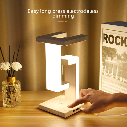 Floating Anti-gravity Wireless Charging Desk Lamp LED Phone Wireless Charger Valentine's Day Home Romantic Ornament